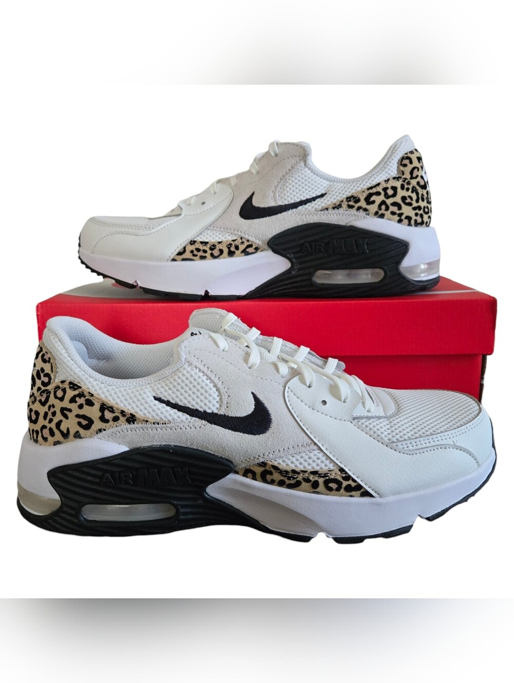 Nike Air Max Excee Shoes Womens Size 11 Black White Hemp